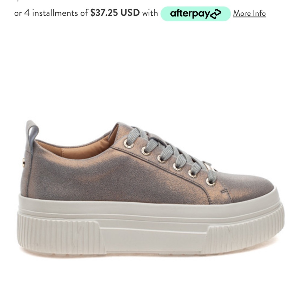 J Slides West - Bronze Metallic Suede Platform Sneakers